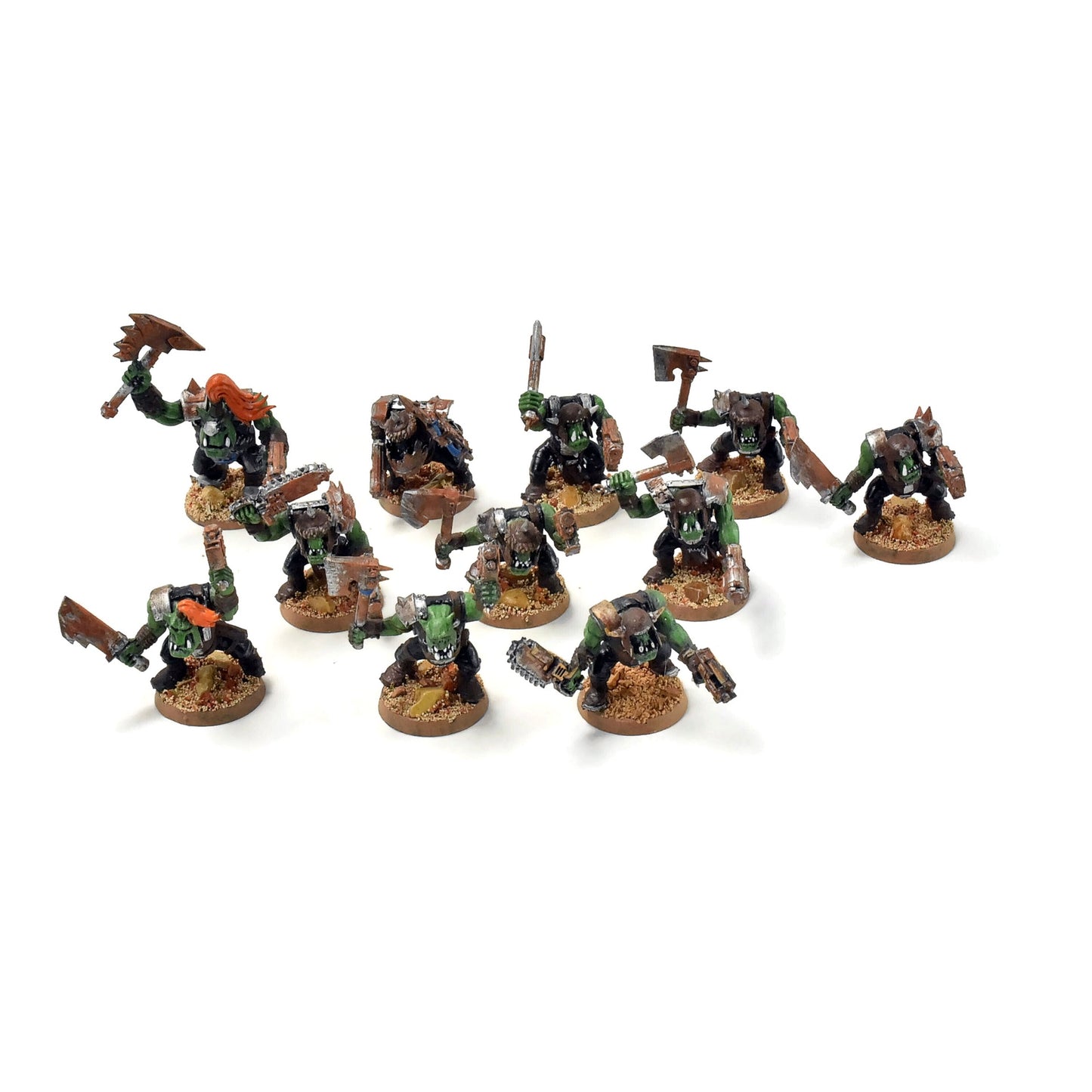 ORKS 10 Ork Boyz With Nob #6  40K
