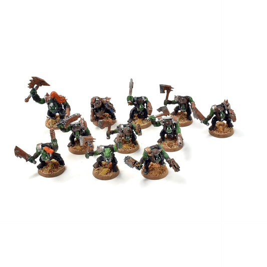 ORKS 10 Ork Boyz With Nob #6  40K