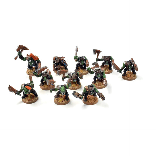 ORKS 10 Ork Boyz With Nob #6  40K
