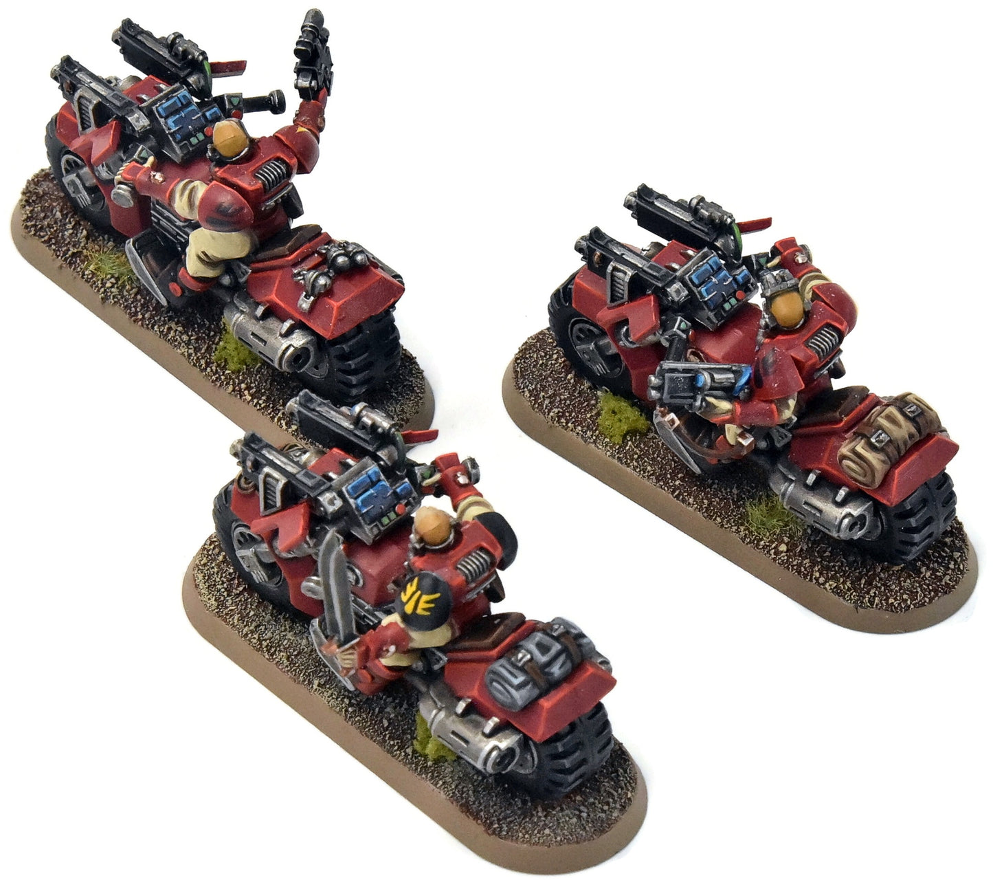 BLOOD ANGELS 3 Scouts Bike #2 PRO PAINTED Warhammer 40K Bikes