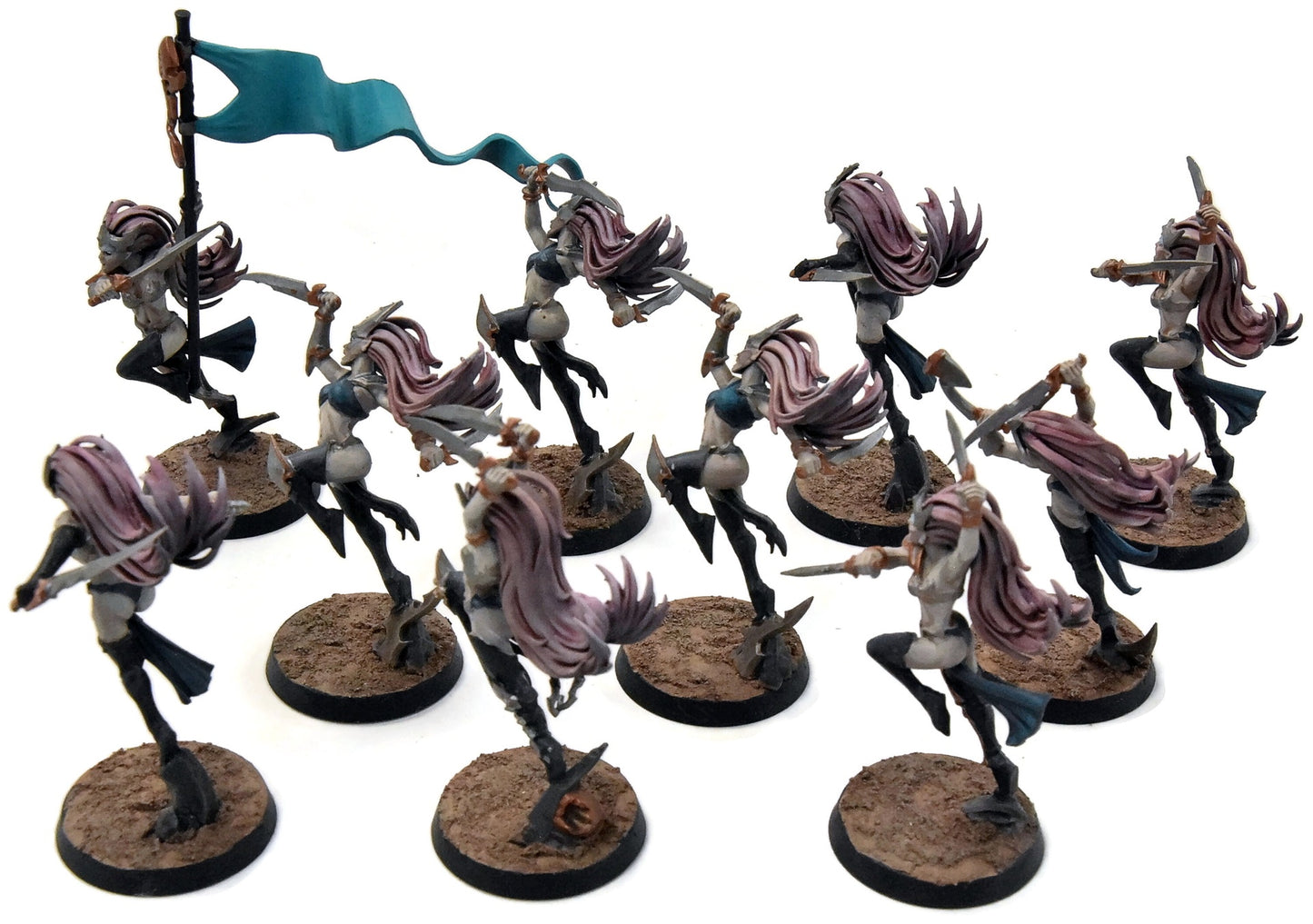 DAUGHTERS OF KHAINE 10 Witch Elves #2 WELL PAINTED Sigmar