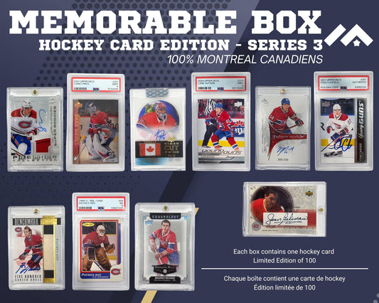 Memorable Box Hockey Card Edition - Series 3 (Édition Canadiens)