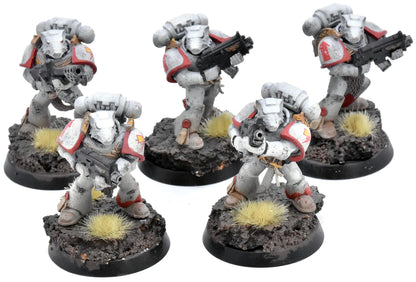 SPACE MARINES 5 Tactical #1 WELL PAINTED 40K White Scars