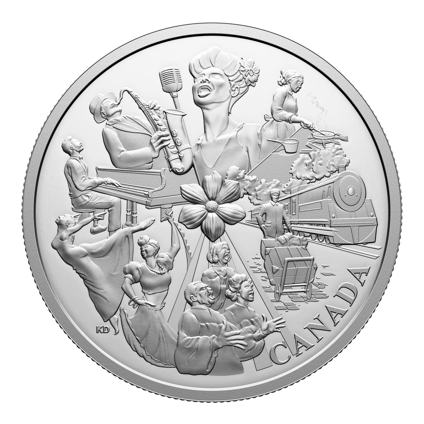 Commemorating Black History: Hogan’s Alley – 1 oz. $20 1 oz Fine Silver Coin (249990)