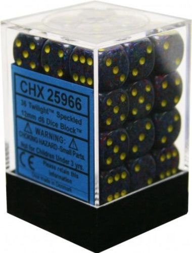 Speckled 36 * D6 Twilight 12mm Chessex Dice (CHX25966)
