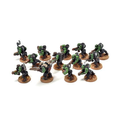 ORKS 12 Shoota Boyz With Nob #15 WELL PAINTED 40K