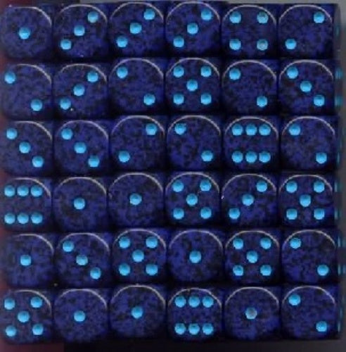 Speckled 36 * D6 Cobalt 12mm Chessex Dice (CHX25907)