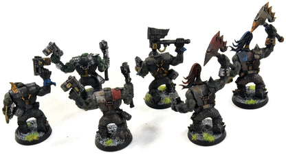 ORKS 6 Nobz #2 Warhammer 40K WELL PAINTED