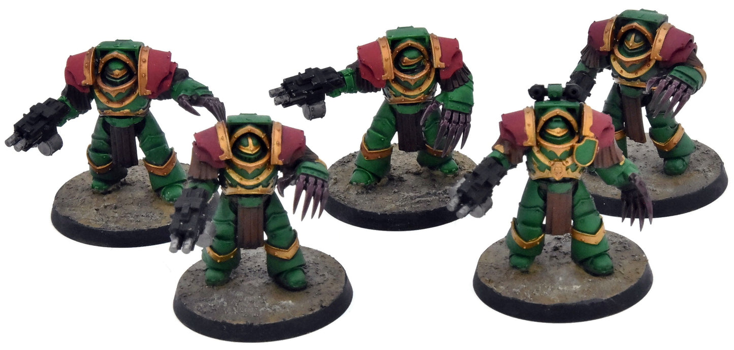 SPACE MARINES Horus Heresy 5 Cataphractii Terminators #2 WELL PAINTED 40K