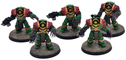 SPACE MARINES Horus Heresy 5 Cataphractii Terminators #2 WELL PAINTED 40K