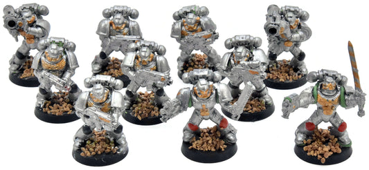 SPACE MARINES 10 Tactical marines #1 Warhammer 40K Heavy paint