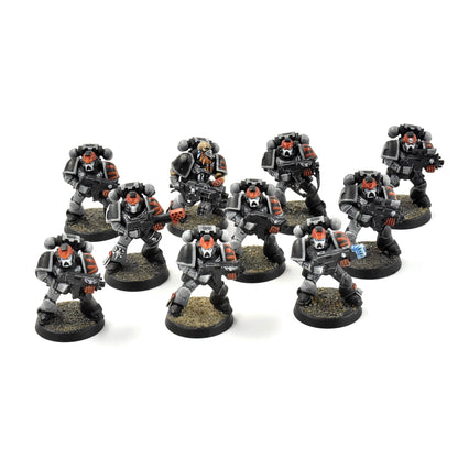 SPACE MARINES 10 Marines Converted #1 WELL PAINTED Warhammer 40K
