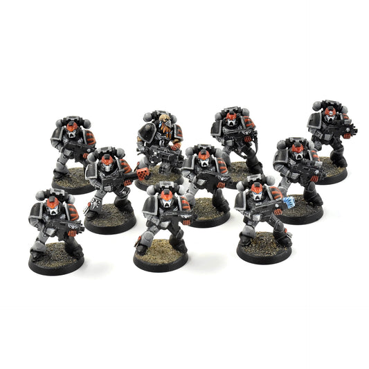SPACE MARINES 10 Marines Converted #1 WELL PAINTED Warhammer 40K
