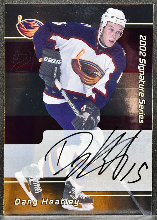 2001-02 Be a Player Signature Series Autograph Dany Heatley Thrashers Auto 0314