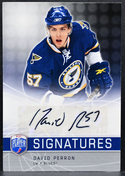 2008-09 Upper Deck Be a Player Signatures David Perron St. Louis Blues Auto 7249