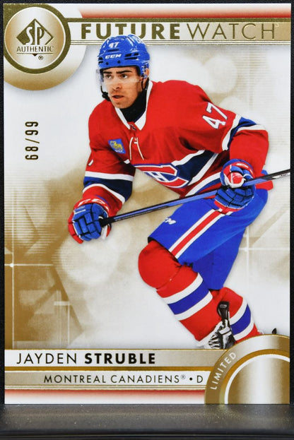 2023-24 SP Authentic Future Watch Limited Gold Struble Canadiens RC /99 9667