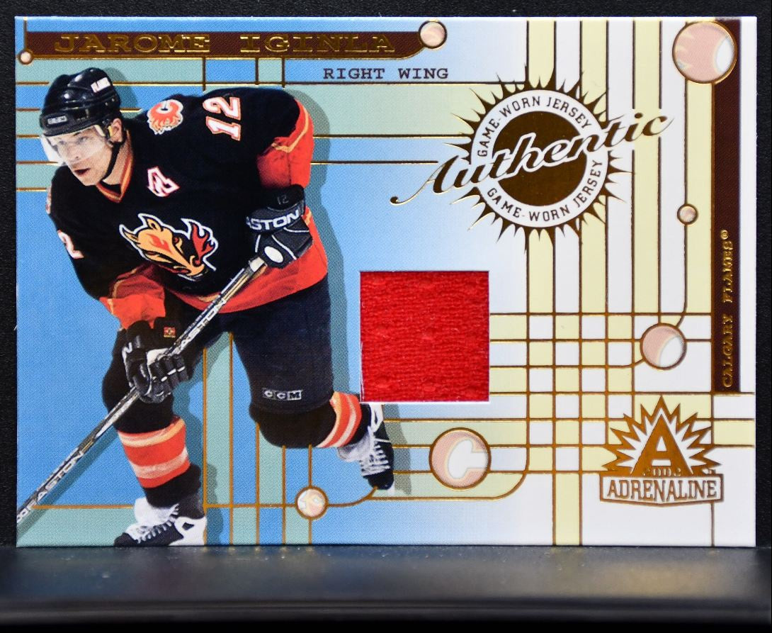 2001-02 Pacific Adrenaline Jersey Jarome Iginla 5 Calgary Flames Jersey 6415