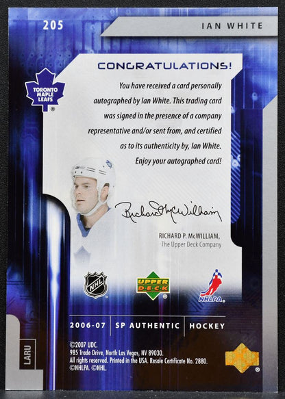 2006-07 SP Authentic Future Watch Auto Ian White RC Auto 404/999 2343