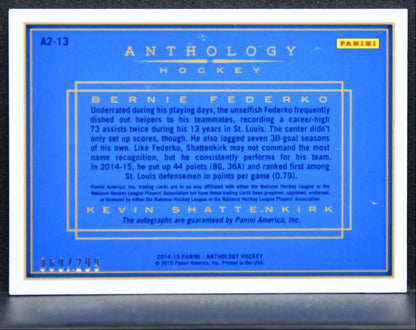 2014-15 Panini Anthology Dual Autograph Shattenkirk/Federko Auto 069/299 1298