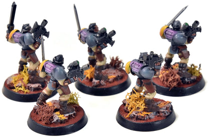 SPACE MARINES 5 Scouts #3 PRO PAINTED Warhammer 40K 0115