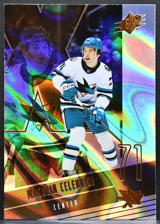 2025-26 SPx Macklin Celebrini 14 San Jose Sharks 0146