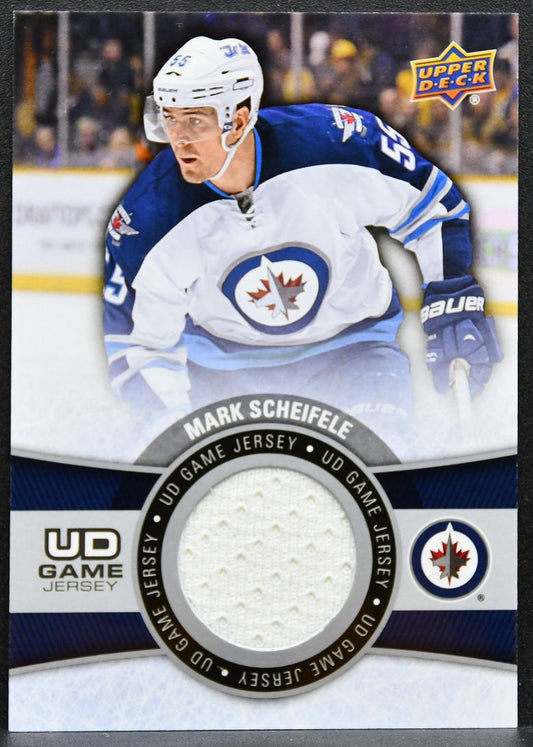 2016-17 Upper Deck Series 2 UD Game Jerseys Mark Scheifele Jets Jersey 6654