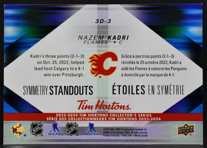 2023-24 UD Tim Hortons Symmetry Standouts Nazem Kadri 3D-3 Calgary Flames 8020