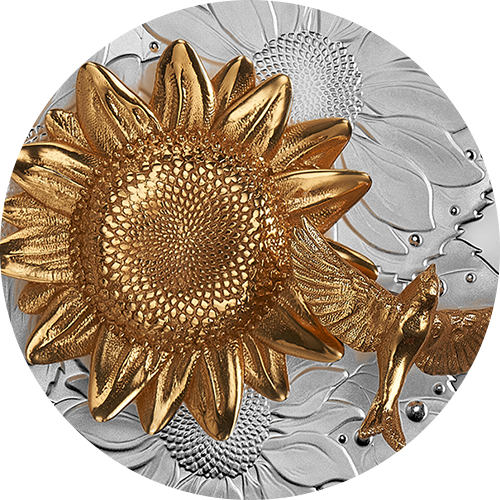 The Goldfinch and the Bloom – 5 oz. Pure Silver Coin