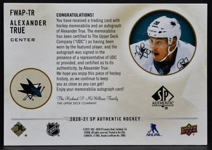 2020-21 SP Authentic Limited Future Watch Auto Patch Alexander True  RC /100