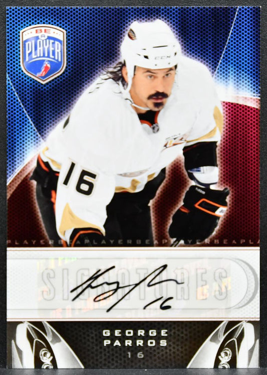 2009-10 Upper Deck Be A Player Signatures George Parros S-GP Ducks Auto 2366