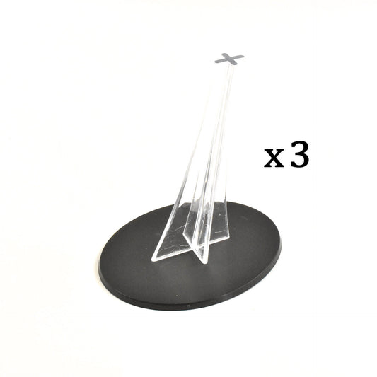 3 * 120mm Oval Base with Transparent Flight Stand