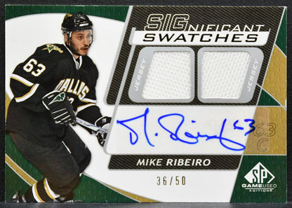 2008-09 SP Game Used SIGnificant Swatches Mike Ribeiro Auto 36/50 Jersey 9691
