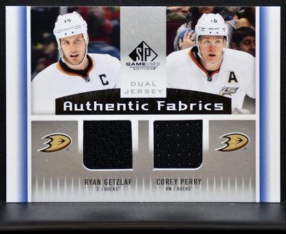 2013-14 SP Game Used Authentic Fabrics Dual Jersey Getzlaf/Perry Jersey 7313