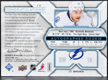 2012-13 SPx Rookie Jersey Autographs Brown RC Auto /275 Jersey 2646
