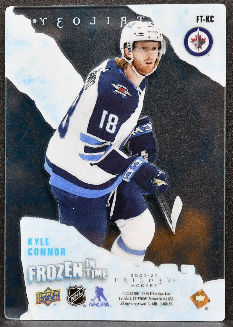 22-23 UD Trilogy Frozen in Time Blue Frost Kyle Connor FT-KC Winnipeg Jets 11/50 9066