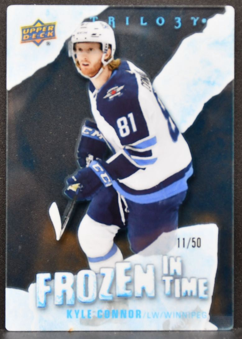 22-23 UD Trilogy Frozen in Time Blue Frost Kyle Connor FT-KC Winnipeg Jets 11/50 9066