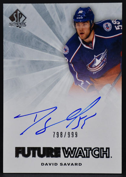 2011-12 SP Authentic Future Watch Auto David Savard 263 RC Auto 798/999