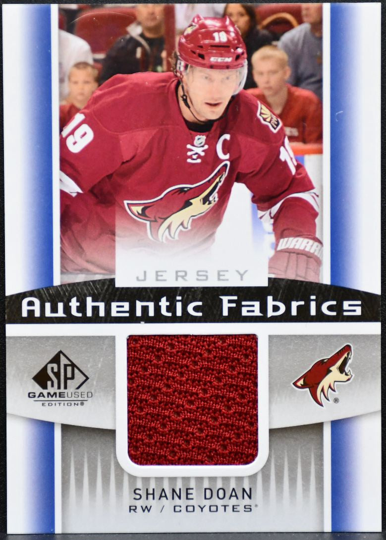 2013-14 SP Game Used Authentic Fabrics Shane Doan Phoenix Coyotes Jersey 6088