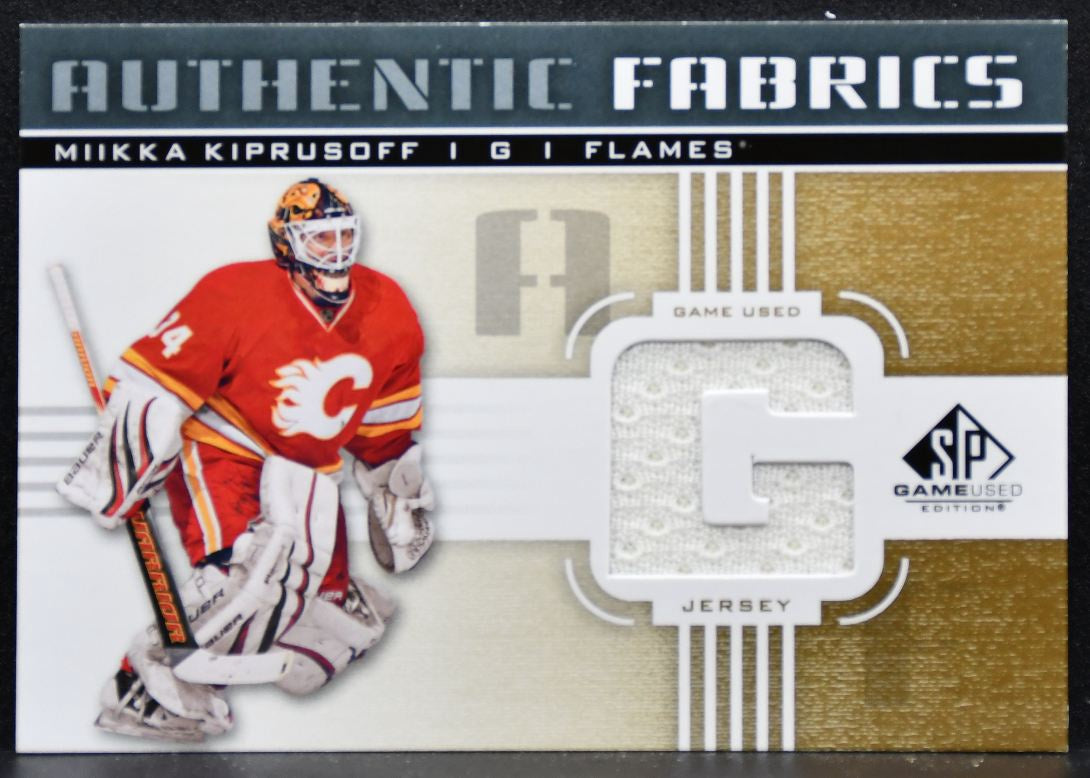 2011-12 SP Game Used Authentic Fabrics Miikka Kiprusoff AF-MK Flames Jersey 4248