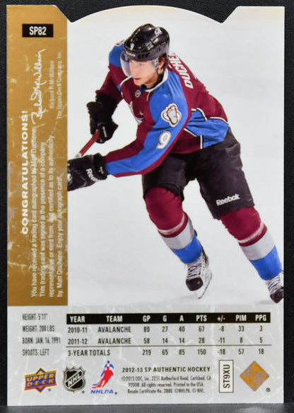 2015-16 UD Buybacks Vintage 2012-13 SP Authentic Duchene Avalanche Auto 0676