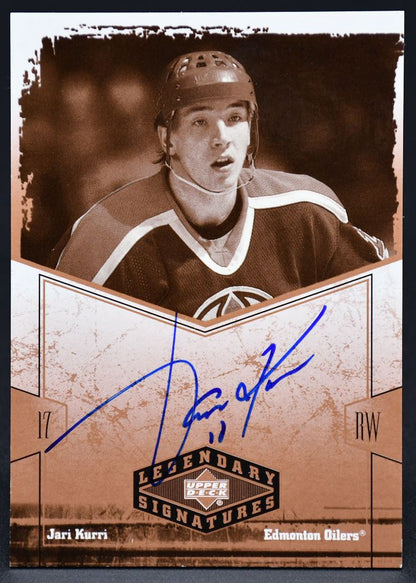 2004-05 UD Legendary Signatures Jari Kurri JK Auto