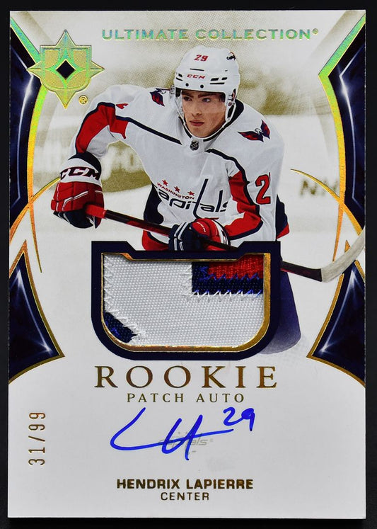 2021-22 UD Ultimate Collection Rookie Auto Patch Lapierre 172 RC Auto /99 Patch