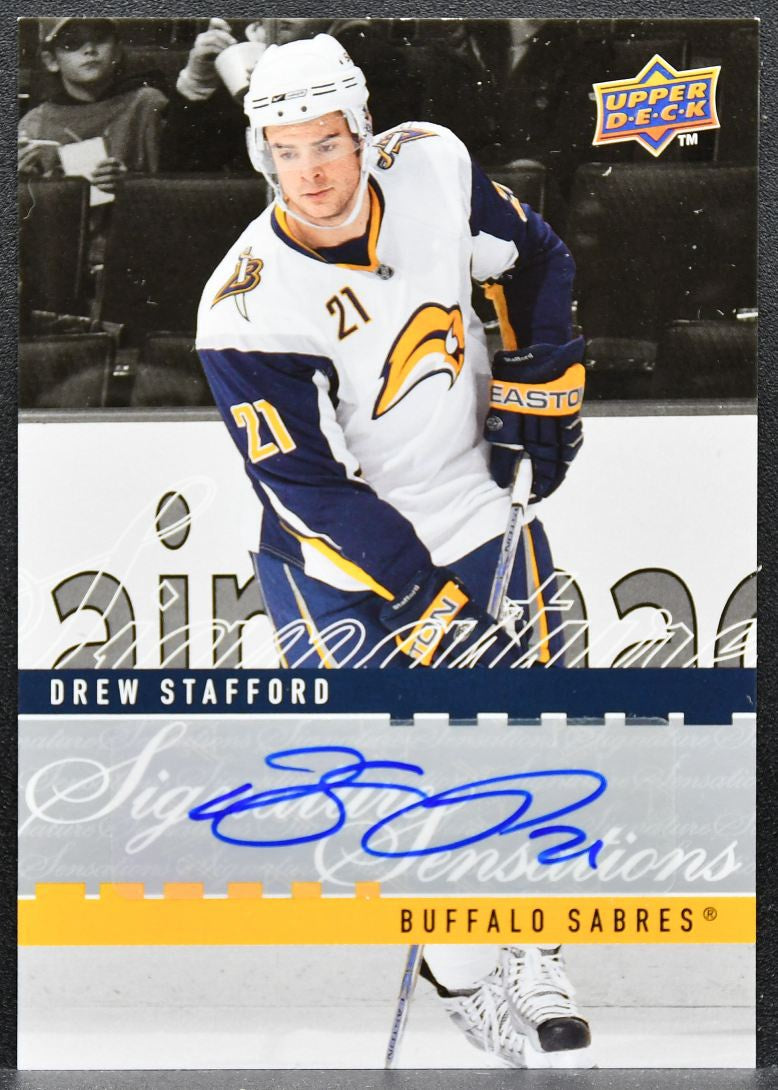 2008-09 UD Series 1 Signature Sensations Drew Stafford SS-DS Sabres Auto 9066