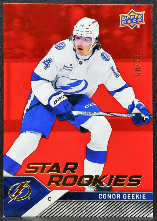 2024-25 Upper Deck NHL Star Rookies Box Set Red Conor Geekie 19 RC 58/75 1388