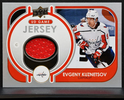 2021-22 UD Series 1 UD Game Jersey Evgeny Kuznetsov GJ-KU Capitals Jersey 0801