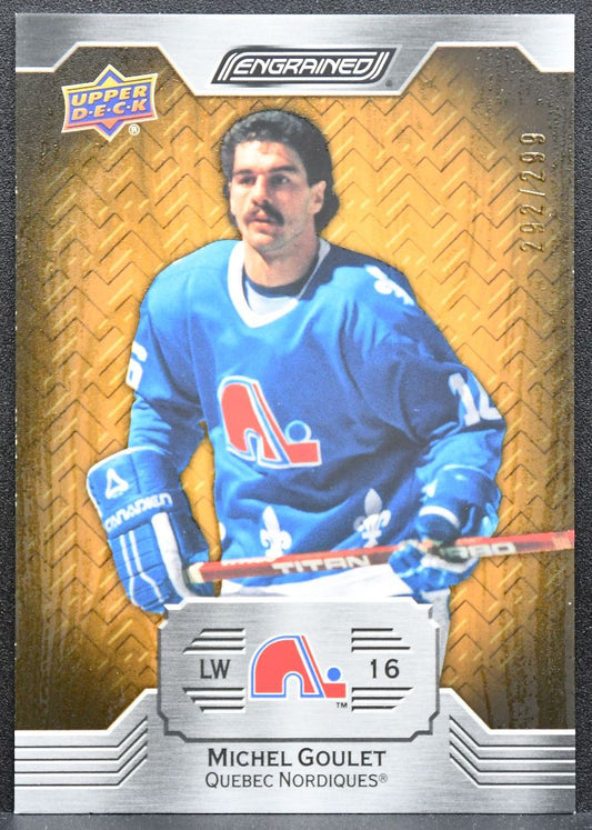 2023-24 Upper Deck Engrained Oak Michel Goulet 69 Quebec Nordiques 292/299 5923