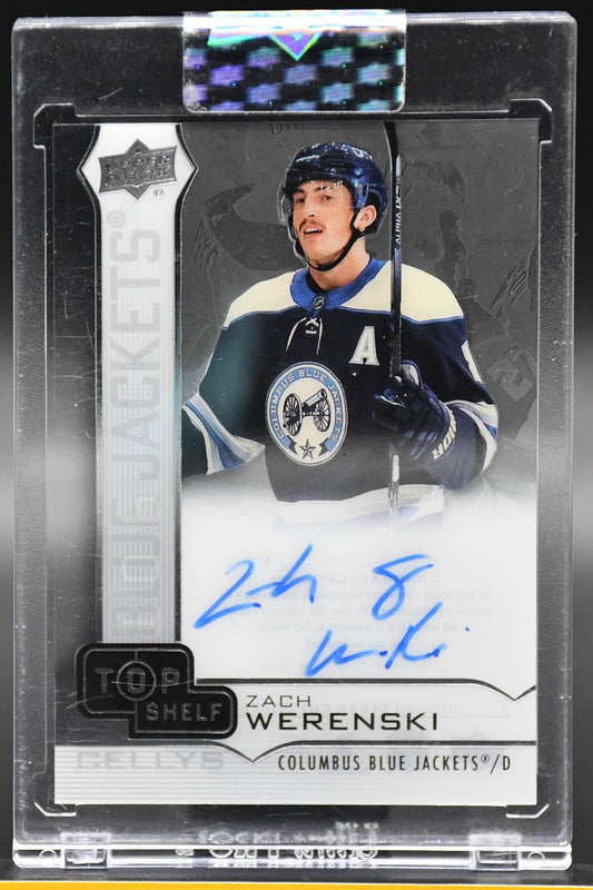 2022-23 UD Clear Cut Zach Werenski TS-ZW Columbus Blue Jackets Auto