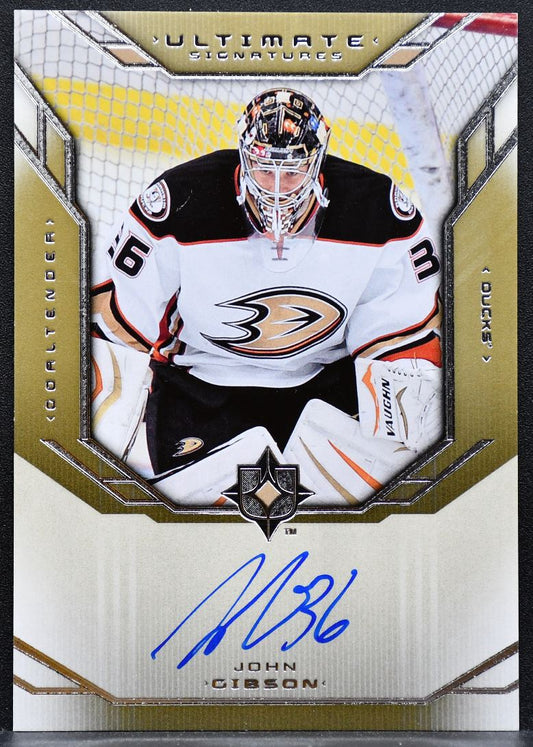 2014-15 Upper Deck Ultimate Collection Signature John Gibson Ducks Auto 0361