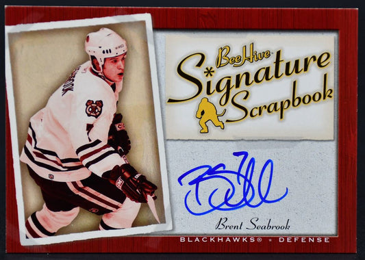 2005-06 UD Beehive Signature Scrapbook Brent Seabrook Chicago Blackhawks Auto