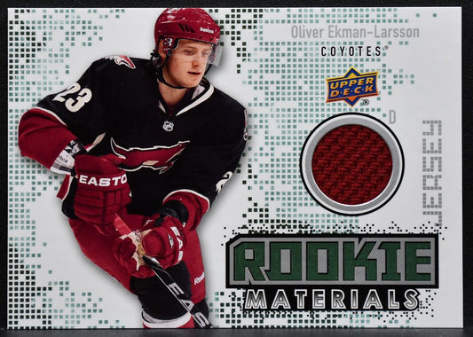 2010-11 UD Series 2 Rookie Materials Oliver Ekman-Larsson Coyotes RC Jersey 5302